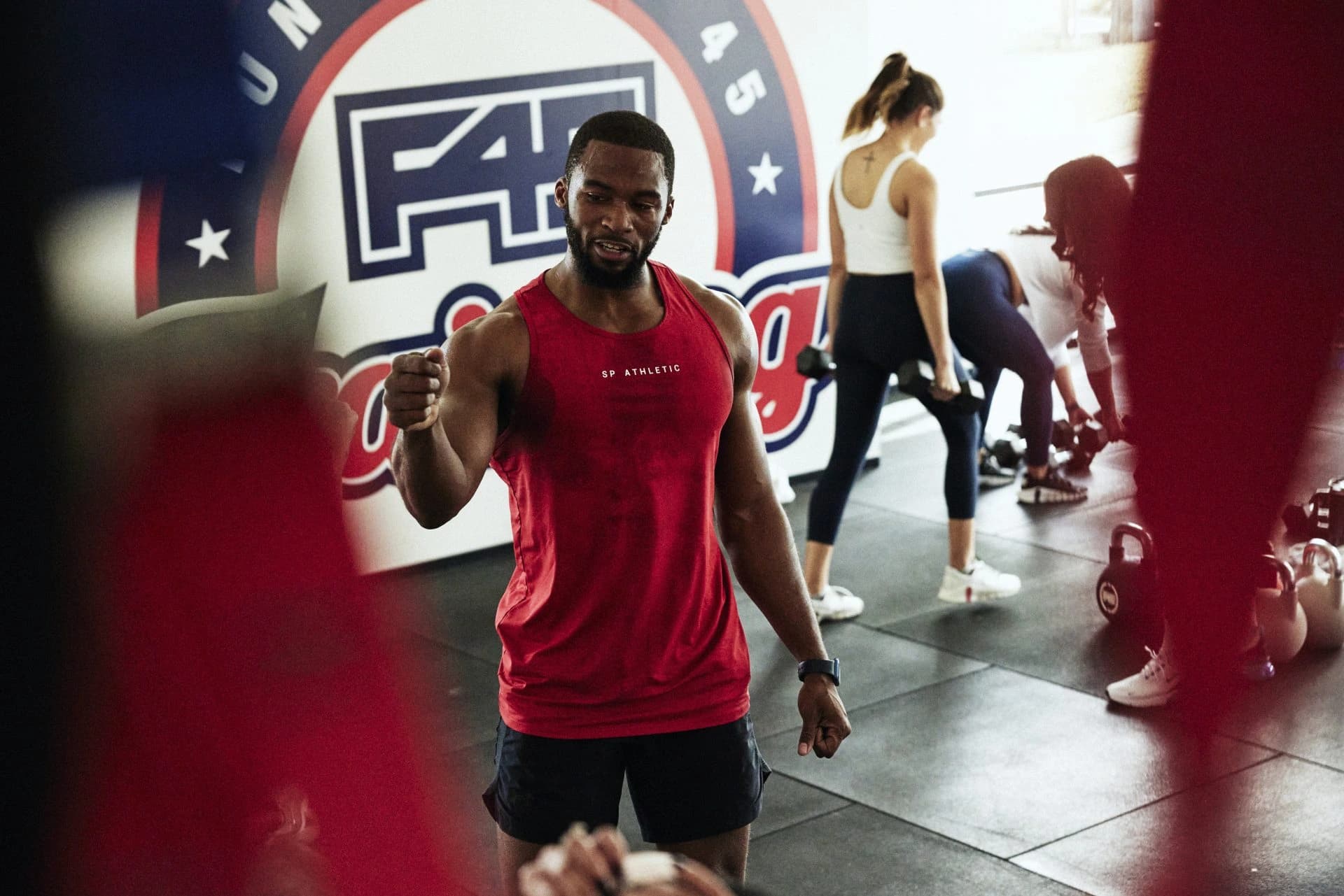 Martial arts students training